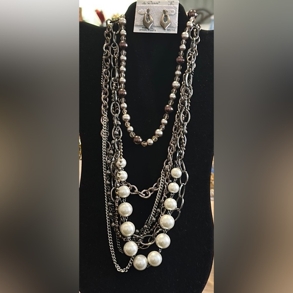 Necklace Layers and Earrings